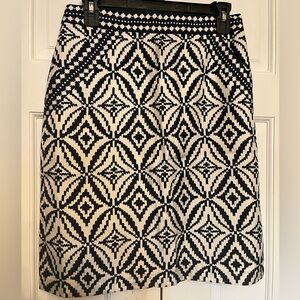 Milly Monochrome Geometric Pencil Skirt